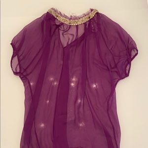 Naven sheer purple top